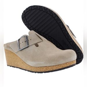 Birkenstock Papillio Fanny Slip-on Buckle WedgeClog Mules 42 size 11